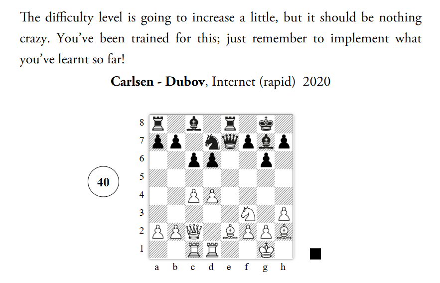 Turbo-Charge Your Tactics 2, Grabinsky, Oleksiyenko, 2005; An example of a problem.