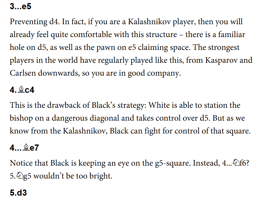 Annotations in King's Anti-Sicilians for Black