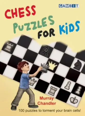 Book cover of "Chess Puzzles for Kids" by Murray Chandler, chess book review