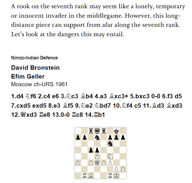Explanation of rooks on the 7th rank from Chess Pattern Recognition for Beginners.