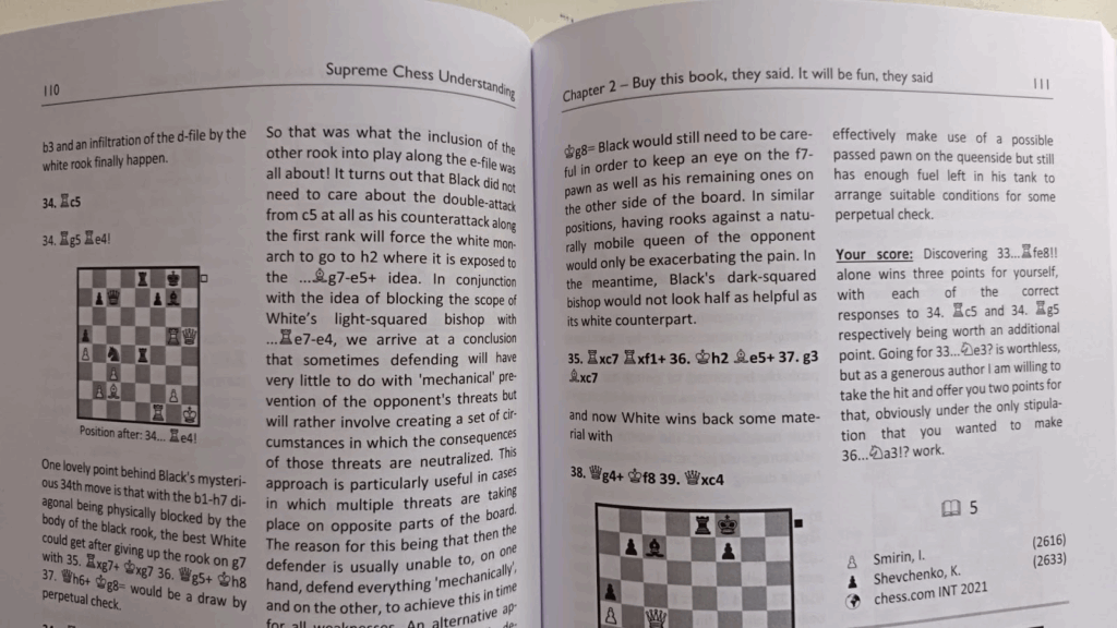 Supreme Chess Understanding open on page 110.