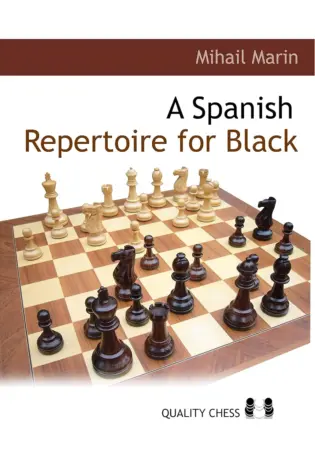 Book cover of "A Spanish Repertoire for Black" by Mihail Marin, chess book review