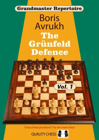 Book cover of "Grandmaster Repertoire: The Grünfeld Defence Volume One" by Boris Avrukh, chess book review