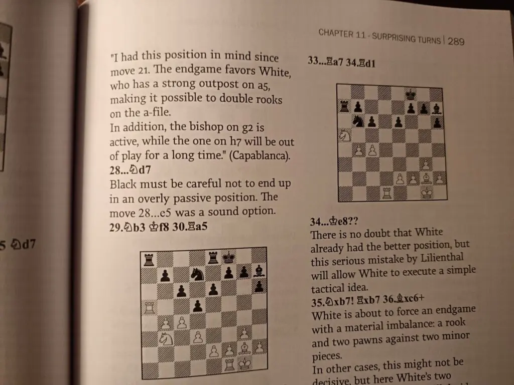Capablanca & Alekhine: The annotations sometimes feature Capablanca’s and Alekhine’s own notes, which makes them captivating and very instructive, chess book review