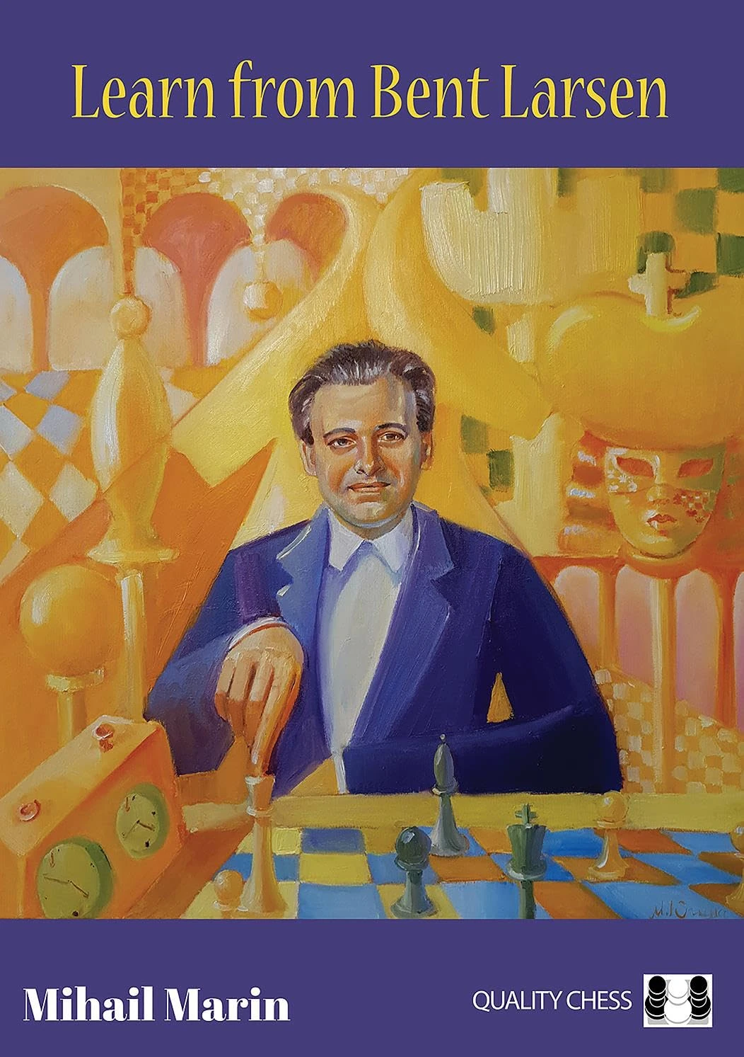 Book cover of "Learn From Bent Larsen" by Mihail Marin, chess book review