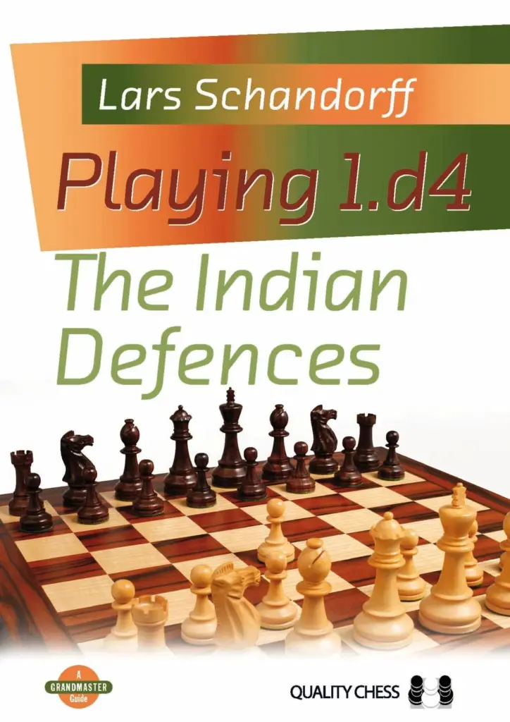 Book cover of "Playing 1.d4: The Indian Defences" by Lars Schandorff, chess book review