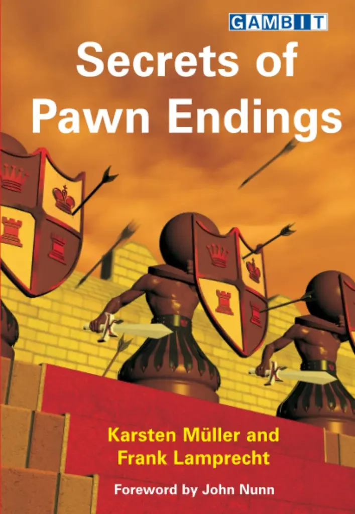 Book cover of "Secrets of Pawn Endings" by Karsten Müller, Frank Lamprecht, chess book review