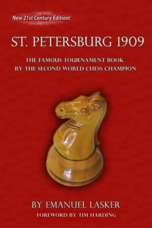 Book cover of "St. Petersburg 1909" by Emanuel Lasker, chess book review