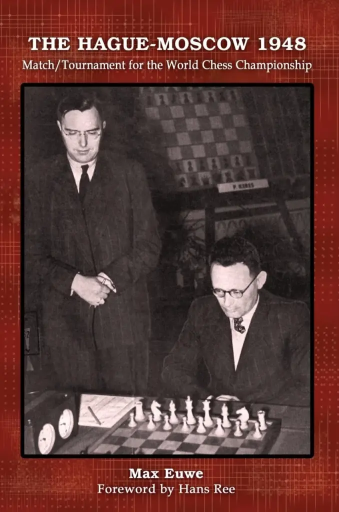 Book cover of "The Hague-Moscow 1948" by Max Euwe, chess book review