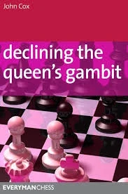 Book cover of "Declining the Queen's Gambit" by John Cox, chess book review