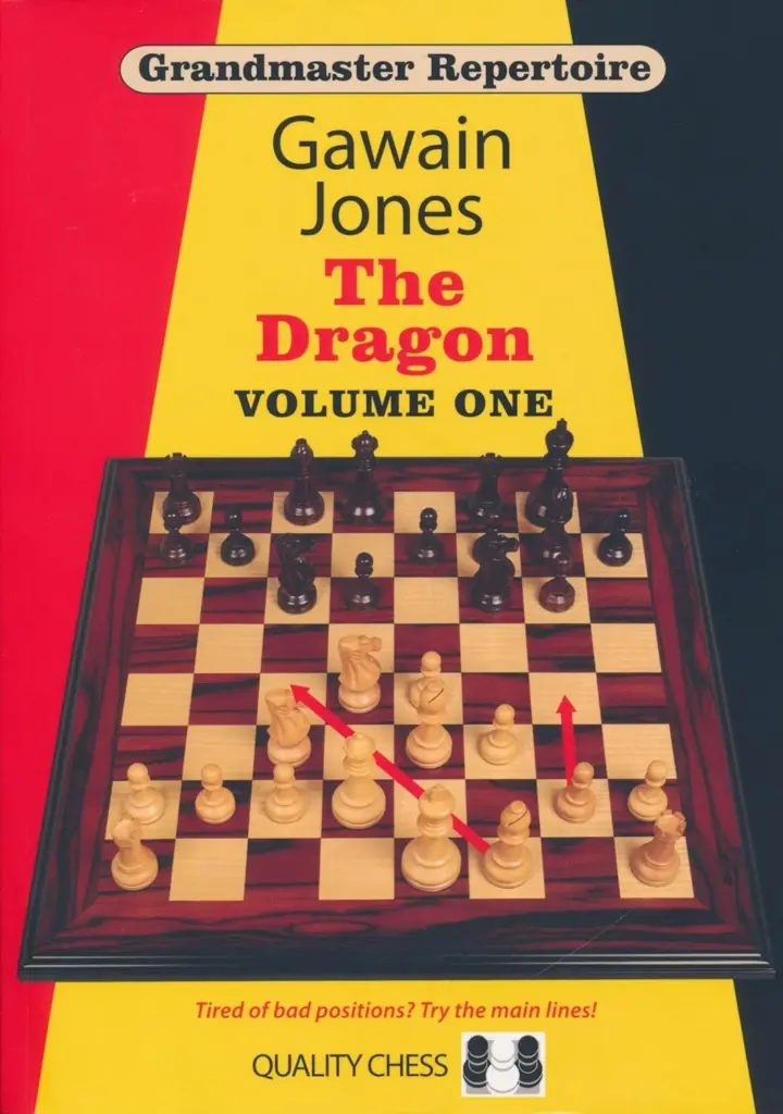 Book cover of "Grandmaster Repertoire: The Dragon Volume One" by Gawain Jones, chess book review