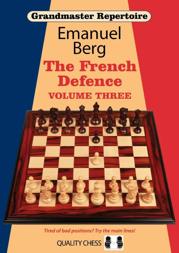 Book cover of "Grandmaster Repertoire: The French Defence, Volume 3" by Emanuel Berg, chess book review