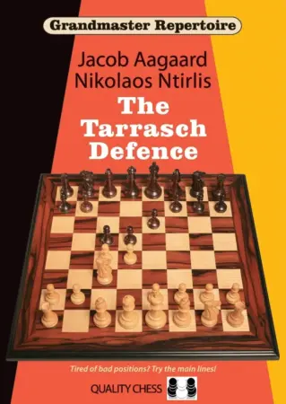 Book cover of "Grandmaster Repertoire: The Tarrasch Defence" by Jacob Aagaard, Nikolaos Ntirlis, chess book review
