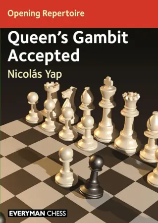Book cover of "Opening Repertoire: Queen's Gambit Accepted" by Nicolas Yap, chess book review