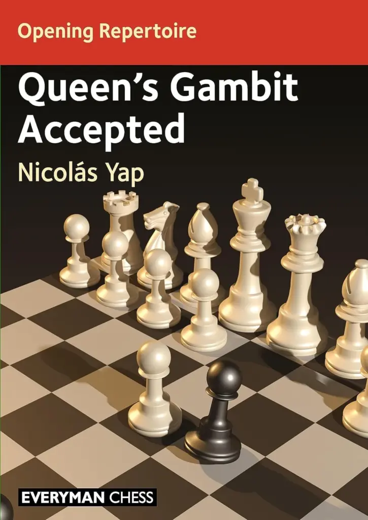 Book cover of "Opening Repertoire: Queen's Gambit Accepted" by Nicolas Yap, chess book review