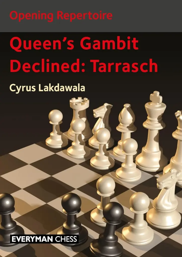 Book cover of "Opening Repertoire: Queen's Gambit Declined: Tarrasch" by Cyrus Lakdawala, chess book review