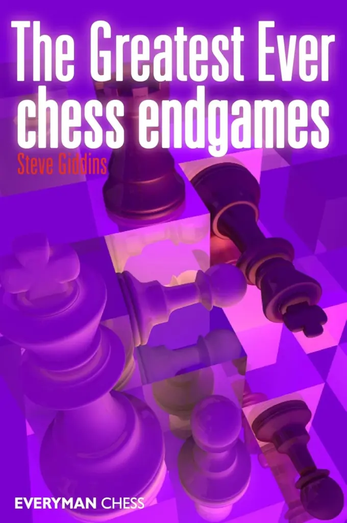 Book cover of "The Greatest Ever Chess Endgames" by Steve Giddins, chess book review