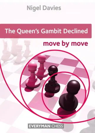 Book cover of "The Queen's Gambit Declined: Move by Move" by Nigel Davies, chess book review