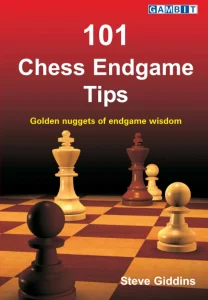 Book cover of "101 Chess Endgame Tips" by Steve Giddins, chess book review