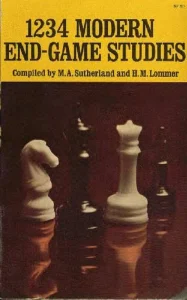 Book cover of "1234 Modern End-Game Studies" by Melissa A. Sutherland, H. M. Lommer, chess book review