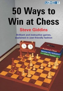 Book cover of "50 Ways to Win at Chess" by Steve Giddins, chess book review