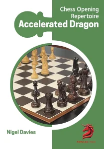 Book cover of "Chess Opening Repertoire: Accelerated Dragon" by Nigel Davies, chess book review