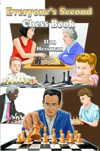 Book cover of "Everyone's Second Chess Book" by Dan Heisman, chess book review
