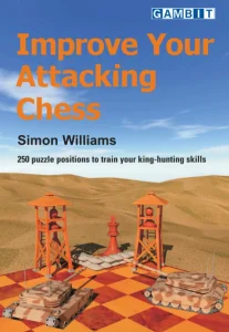 Book cover of "Improve Your Attacking Chess" by Simon Williams, chess book review