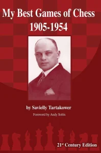 Book cover of "My Best Games of Chess 1905-1954" by Savielly Tartakower, chess book review