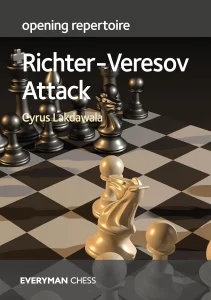 Book cover of "Opening Repertoire: Richter-Veresov Attack" by Cyrus Lakdawala, chess book review