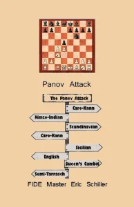 Book cover of "Panov Attack in Chess" by Eric Schiller, chess book review