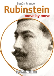 Book cover of "Rubinstein: Move by Move" by Zenon Franco, chess book review