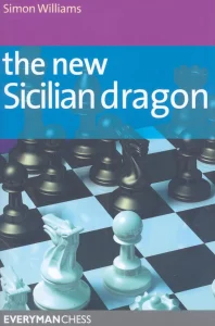 Book cover of "The New Sicilian Dragon" by Simon Williams, chess book review