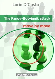 Book cover of "The Panov-Botvinnik Attack" by Lorin D'Costa, chess book review