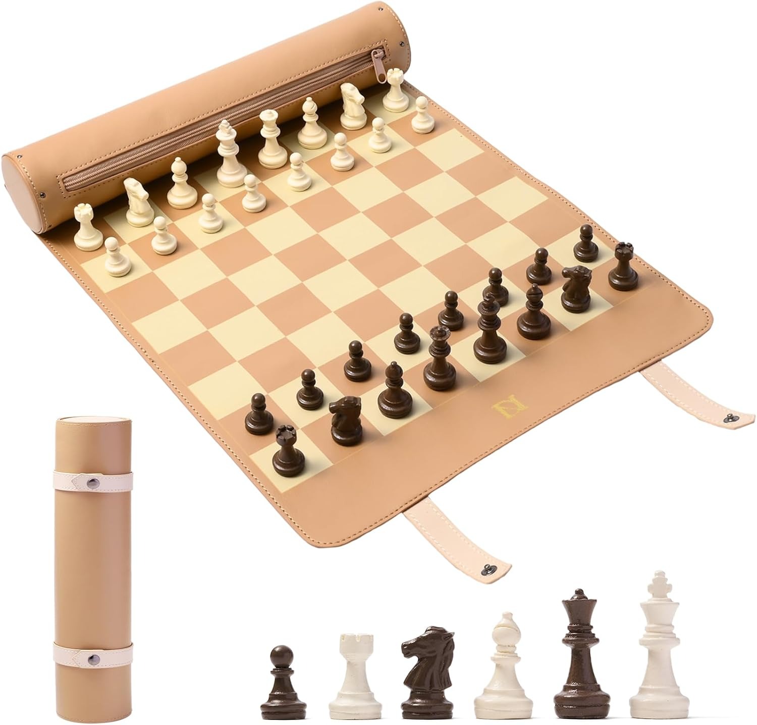 A portable leather chess set would make anyone happy. Especially a chess player.