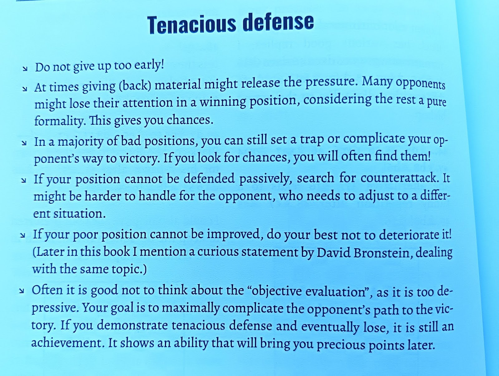 Tips on how to defend well from Lessons on Uncompromising Play.