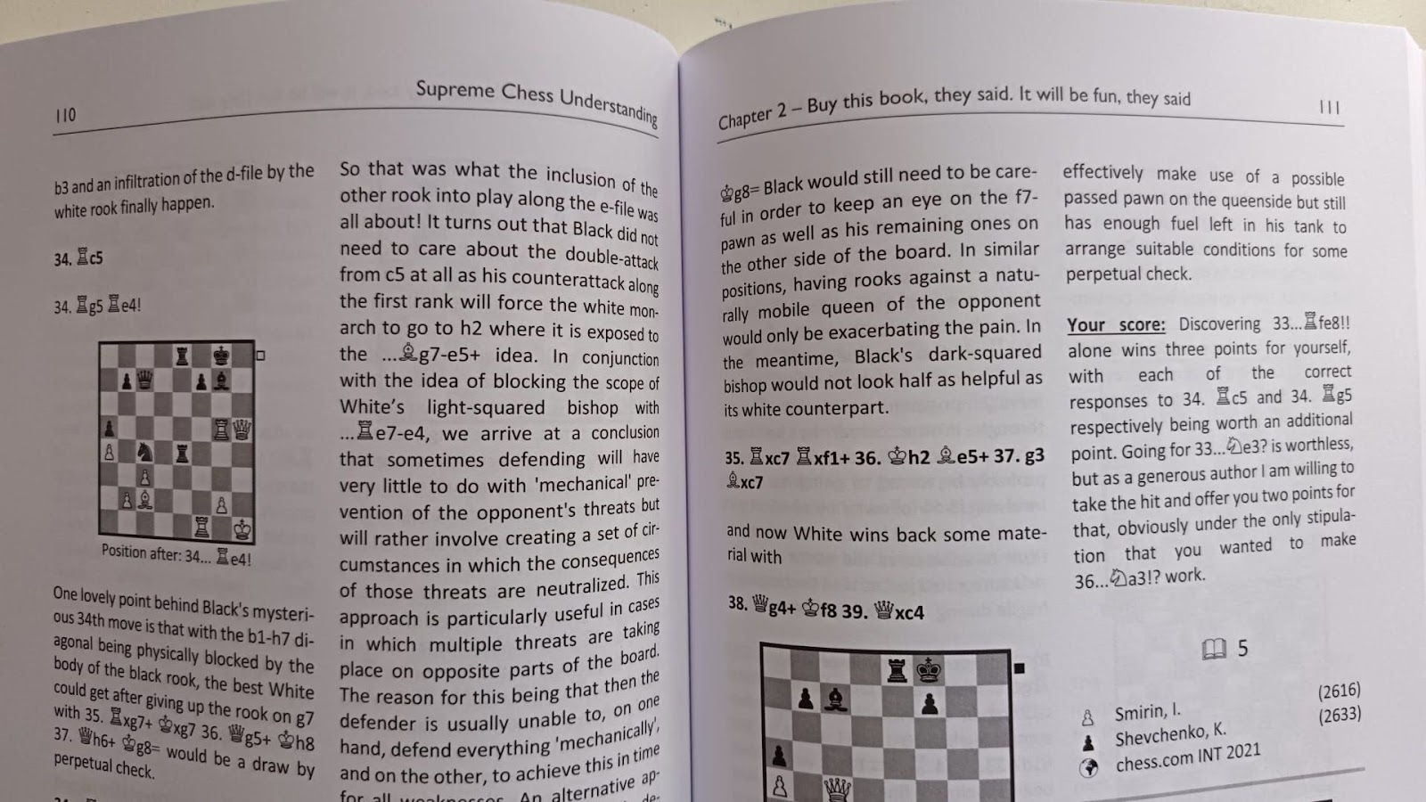 Supreme Chess Understanding open on page 110.