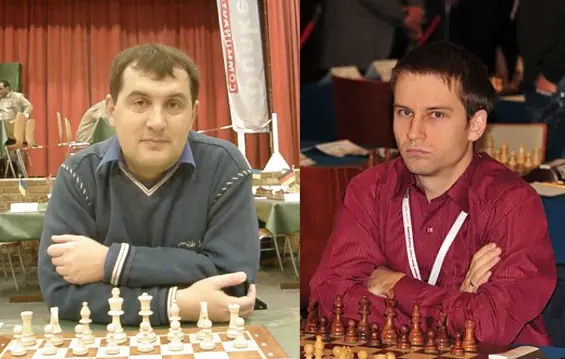 The authors, IM Vladimir Alexandrovich Grabinsky (left), and GM Andrei Oleksandrovych Volokitin (right)
