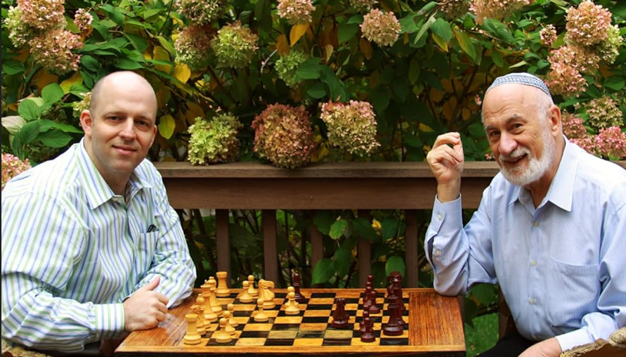 GM Gulko and Dr. Sneed on the cover of Lessons with a Grandmaster 2