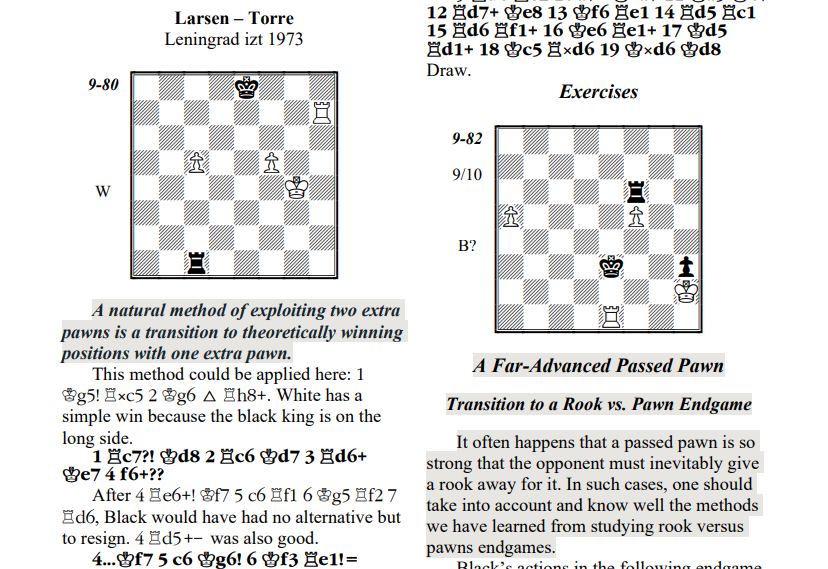An example of an exercise and an explanation of a position, 6th Edition, 208