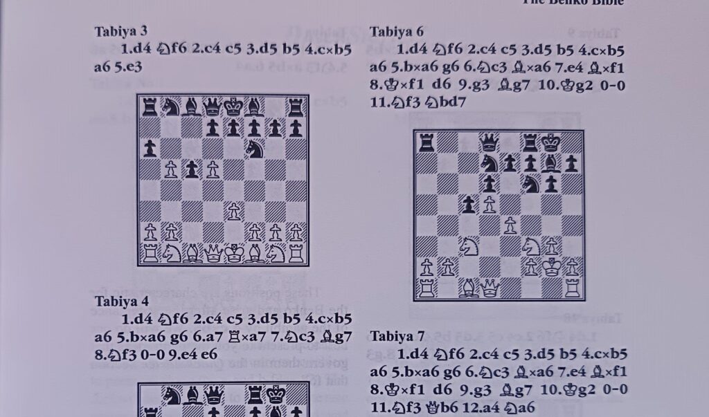 Tabiya positions from the beginning of the book