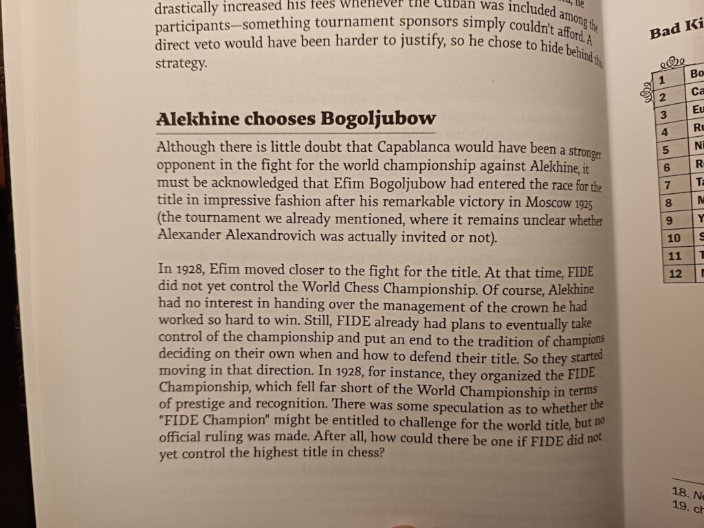 The book is a treasure vault of information on the lives of the two players, and it covers their chess careers in a captivating way.